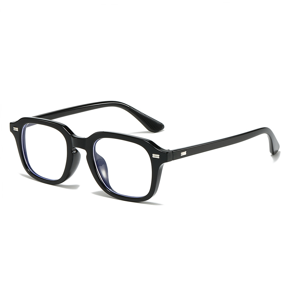 Korean Men Lifestyle - Gafas decoradas con remaches cuadrados retro